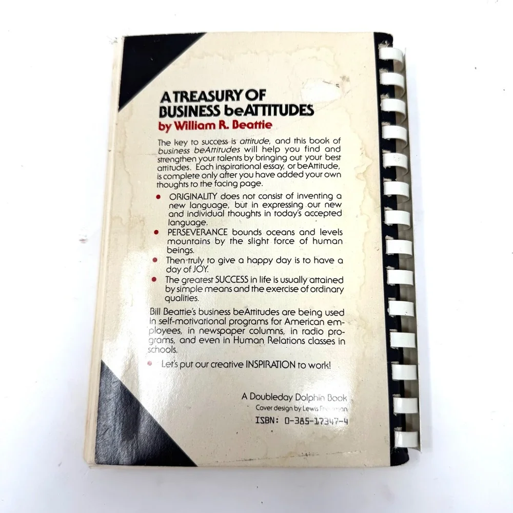 A Treasury of Business beAttitudes William R Beattie‎ 1982 Spiral Journal Book